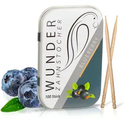 Wunder Zahnstocher mit Geschmack - Metalldose - Blaubeere