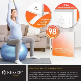 Kesser KESSER® Infrarotheizung Energiesparend Infrarot Standgerät & Wandmontage Elektroheizung mit Fernbedienung Thermostat & App-Steuerung Elektrisch Heizpaneel Heizung Konvektor Standfüße