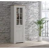 Forte Vitrine Iloppa 76 x 44,3 x 209,8 cm Braun/Weiß