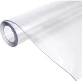 Tischfolie 1.7mm Tischdecke Schutzfolie Tischschutz Tischmatte PVC transparent klar abwaschbar 120cm 80 cm