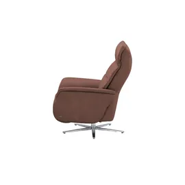 HIMOLLA Fernsehsessel 7051 Leder 74 x 113 x 86 cm Rot mit Kopfteil