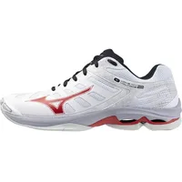 Mizuno Wave Voltage 2 Volleyballschuhe, EU 44 1⁄2 - 44.5 Weiss, Rot, Schwarz