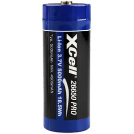 XCell 26650 Li-Ion Akku 3,7V 5000mAh mit PCB Schutz – Hochleistungszelle
