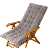 EBETA Bequeme Liegenauflage Auflagen für Deckchair, Sitzauflage Auflage für Gartenliege Sesselüberwürfe Liegestuhl Abdecen 125 * 50 * 7cm (Grau)