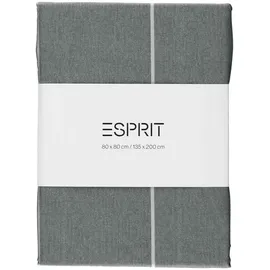 Esprit Renforcé-Bettwäsche-Set "Harp" in Anthrazit | Gr.: 155x220 cm (40x80 cm)