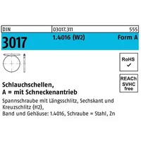 Industrial Quality Supplies DIN 3017 Schlauchschellen, mit Schneckenantrieb A