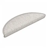 vidaXL Stufenmatten Selbstklebend Sisal-Optik 30Stk. 56x17x3cm Platina