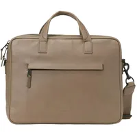 Marc O'Polo Leder Businesstasche Laptoptasche mit Laptopfach Lorenz Business Bag Burnt Ash taupe - Taupe/Braun