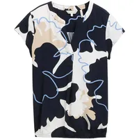 Tom Tailor Damen Bluse mit Muster, blau, Geblümt, Gr.