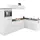 OPTIFIT Winkelküche L-Form 265 x 175 cm weiß hochglanz