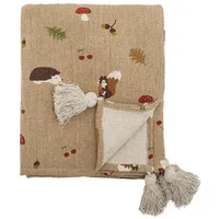 Bloomingville Fall Decke, Braun, Recycelte Baumwolle