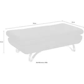 PLACES OF STYLE Hocker San Angelo Mikrofaser 130 x 43 x 65 cm Rot