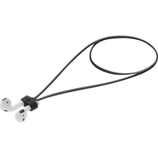 kwmobile Halteband magnetisch kompatibel mit Apple Airpods 1 / Airpods Pro 2 Headphones / 80 cm Kopfhörer Halter Band Strap in Schwarz