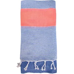 Fouta D Blau + Lachs bunt|lachsrosa 0