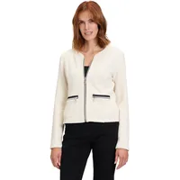 Betty Barclay Sweatjacke BETTY BARCLAY "Betty Barclay mit Reißverschluss" Gr. 42, beige Damen Sweatjacken Reißverschluss