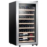 kalamera Weinkühlschrank KRC-86FCSS-W, für 28 Standardflaschen á 0,75l schwarz