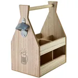 Mondex Flaschenträger, Braun, Holz, 14.5x28x22 cm, Küchenzubehör, Flaschenträger