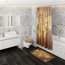 Sanilo Badaccessoire-Set 3-tlg., World Map", braun