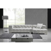 JVmoebel Ecksofa Chesterfield Leder Modern Ecksofa Wohnlandschaft Ledersofa, Made in Europe weiß