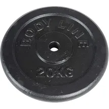 Bodyline 20 kg Gusseisen Scheibe Langhantel schwarz