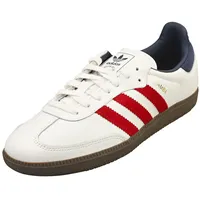 Adidas Originals Samba OG Samba Leather Sneakers IH4881 Schuhe Weiß Trico Herren Damen, White-trico (Ih4881), 27.5 cm - 27.5 cm