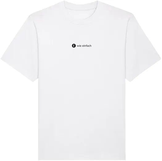 E wie einfach Logo Shirt Weiss
