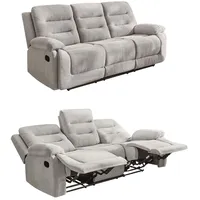 Luma-home 3-SITZER-RELAXSOFA 220/98/103 cm Federkern, Liegefunktion verstellbar durch halbautomatische