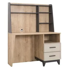 aea Kindermöbel Jugenbett Kinderzimmer Bett Kinderbett Braun Holz Set 4tlg - Braun