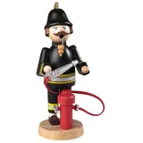 Richard Glässer GmbH Seiffen Räuchermann Feuerwehrmann 16 cm mehrfarbig