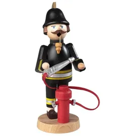 Richard Glässer GmbH Seiffen Räuchermann Feuerwehrmann 16 cm mehrfarbig