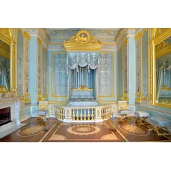 Fototapete PAPERMOON "Schloss Schlafzimmer", bunt, B:5,00m L:2,80m, Vlies, Tapeten