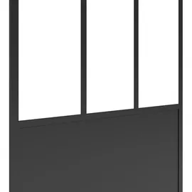 vente-unique Duschwand, Schwarz 140 cm