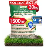düngemeister Rasendünger für Ihren sattgrünsten Traumrasen - gesunder, dichter und sattgrüner Rasen sofort mit revolutionärer KI Formel - Lan...