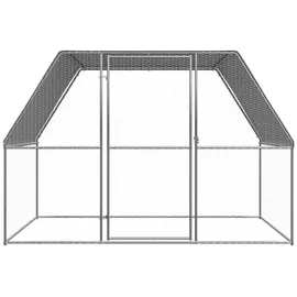 vidaXL Hühnerkäfig - Silber