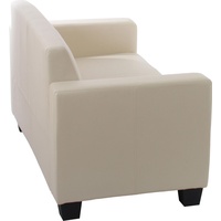 MCW Sofa-Garnitur Couch-Garnitur 2x 2er Sofa Moncalieri Kunstleder ~ creme