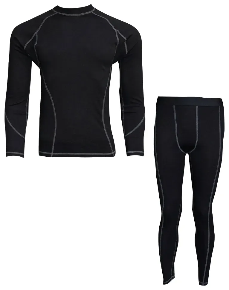 Funktionsunterhemd PROANTI Unterhemden Gr. S, N-Gr, schwarz Schutzbekleidung aus Baumwolle elastisch und warm, zum Ski- Motorradfahren geeignet