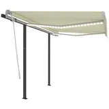 vidaXL Automatische Markise mit LED & Windsensor 3x2,5 m Creme