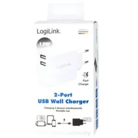 Logilink PA0210W Ladegerät für Mobilgeräte Smartphone, Tablets weiß