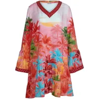 ALBA MODA Figurumspielende Tunika mit Volants in bunt, | Gr.: 42