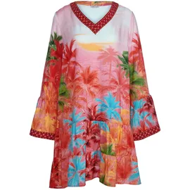ALBA MODA Figurumspielende Tunika mit Volants in bunt, | Gr.: 42