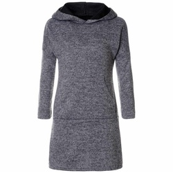 BEZLIT Blusenkleid Mädchen Pullover-Kleid mit Kapuze (1-tlg) Kängurutasche schwarz 122