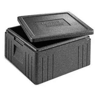 Antalis thermohauser EPP-Thermobox Pizza Eco Line schwarz, mit Deckel