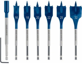 Bosch EXPERT SelfCut Speed Flachfräsbohrer-Set 16/18/20/22/25/32mm 7-tlg. für Dreh- und Schlagbohrer