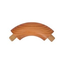 Handlauf Bogen Lärche rund, 45° oder 90° in Ø 40 - 50 mm, für Holzhandlauf
