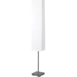 Lightbox Basic Stehlampe mit Fußschalter - Standleuchte - inkl. Leuchtmittel - 145 cm Höhe & 18 cm Länge - 2 x E14 Fassung - max. 40 W - aus Metall/Papier in Titanfarben/Weiß