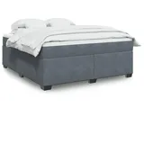 vidaXL Boxspringbett 180 x 200 cm Dunkelgrau