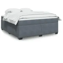 vidaXL Boxspringbett 180 x 200 cm Dunkelgrau