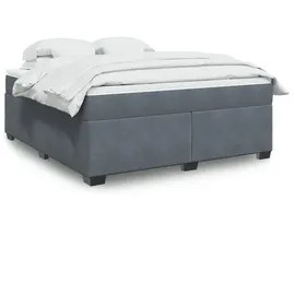vidaXL Boxspringbett 180 x 200 cm Dunkelgrau