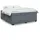 vidaXL Boxspringbett 180 x 200 cm Dunkelgrau