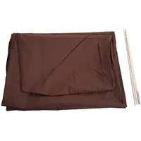 Mendler Schutzhülle HWC für Ampelschirm bis 4,3 m (3x3 m), Abdeckhülle Cover mit Reißverschluss ~ braun